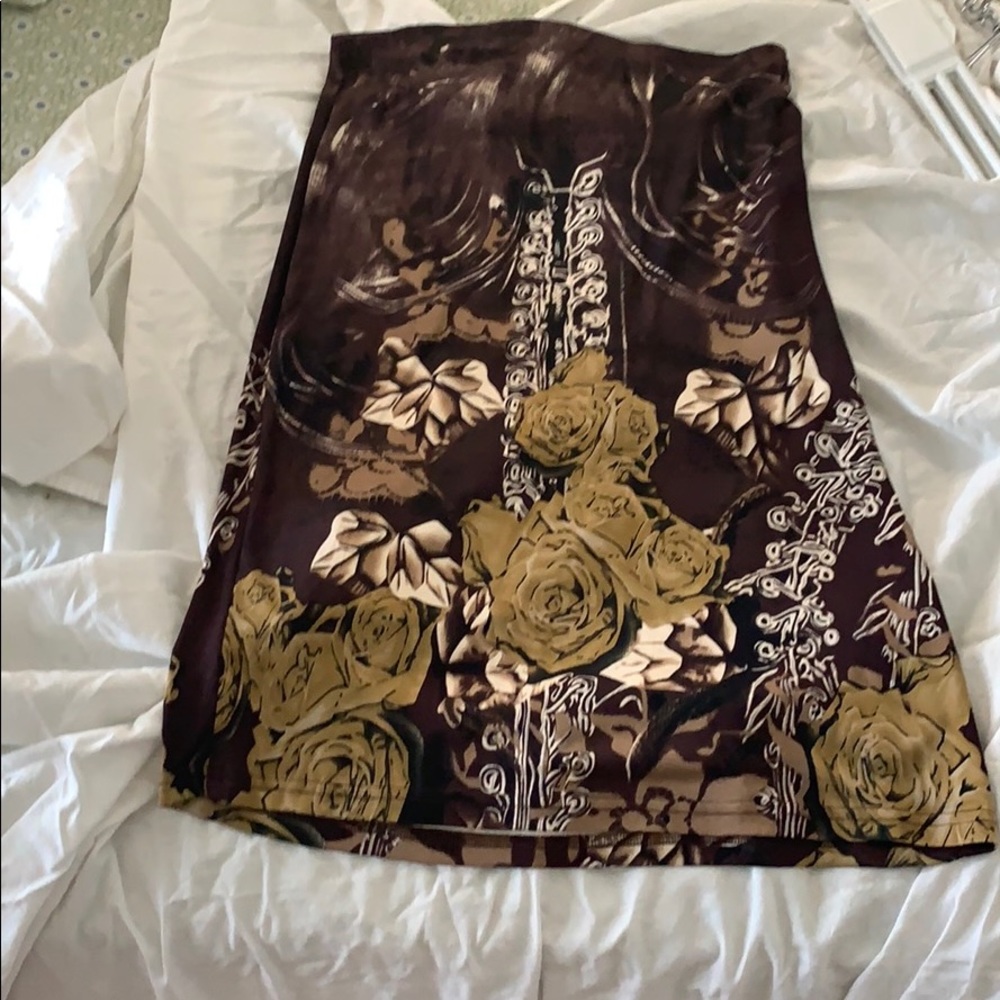 Silk jersey skirt